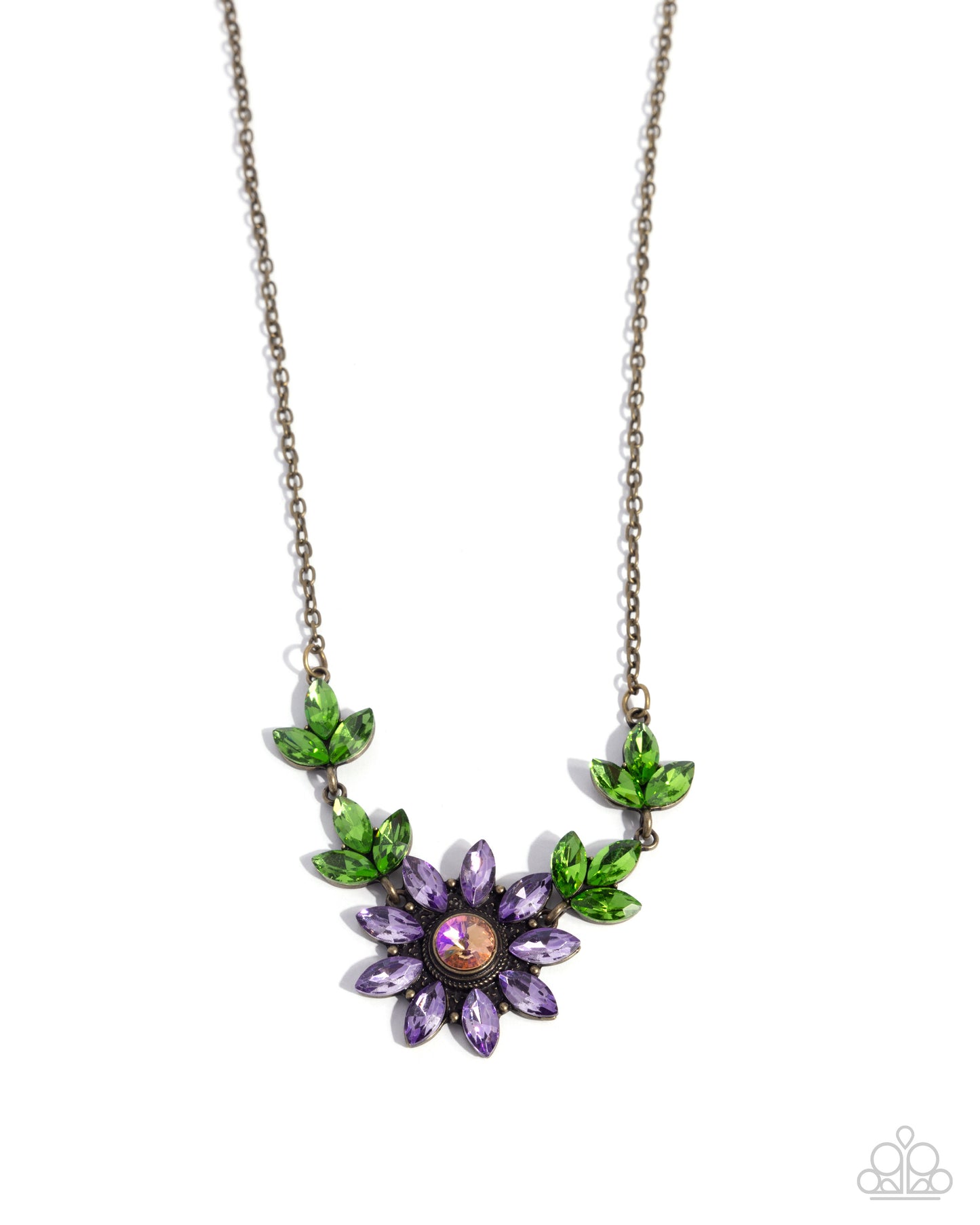 Blossoming Baseline - Brass Necklace-coming soon