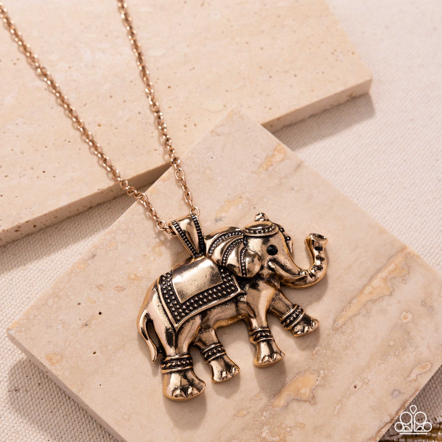 Elaborate Elephant - Gold necklace -LIMIT ONE PER ORDER-COMING SOON