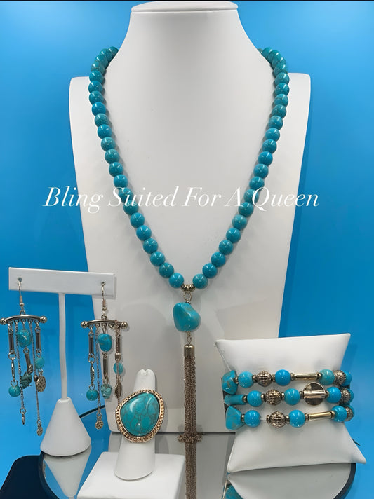 Set it up with Lola orange- turquoise set