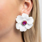 Organic Growth - White earrings