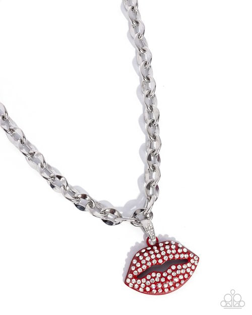 Keepsake Kisser red necklace