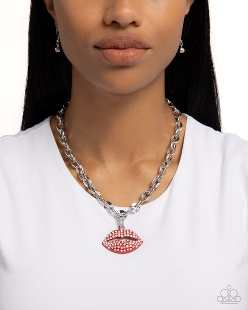 Keepsake Kisser red necklace