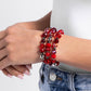 Stack of GLASS - Red bracelet-(max 2 per order)