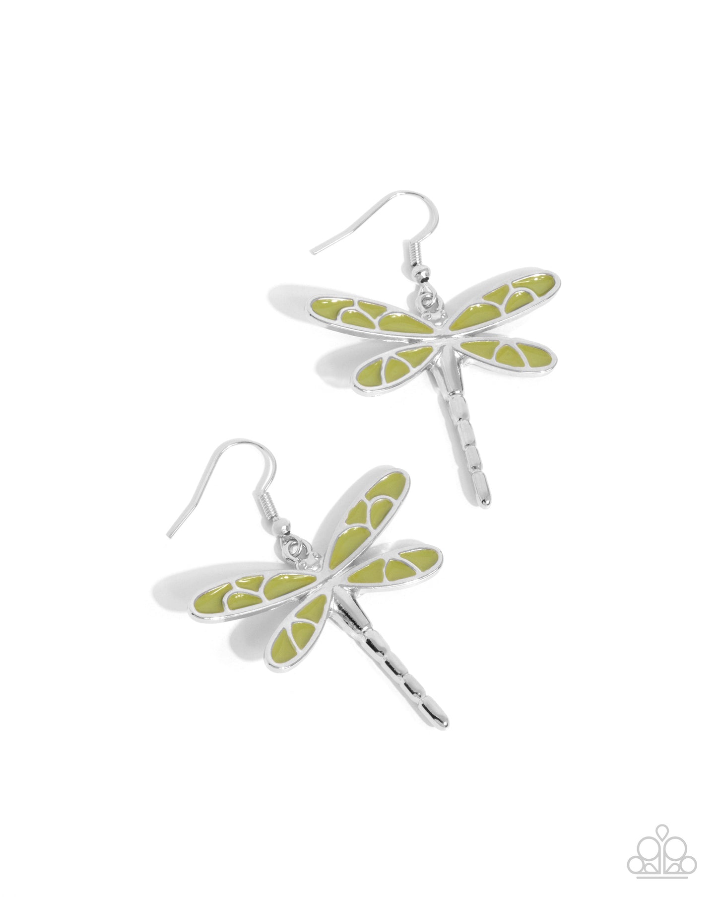 Dragonfly Descent - Green earrings