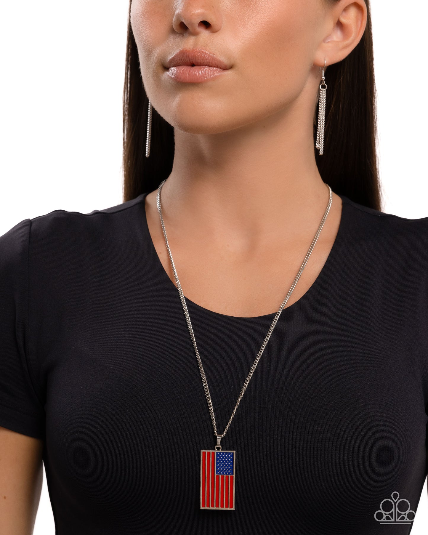 Patriotic Pendant - Red necklace-(max 2 per order)