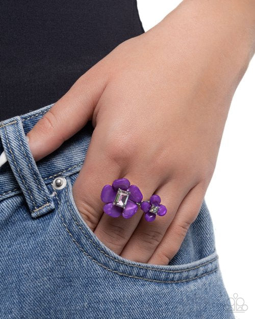 Delicate Duo purple ring