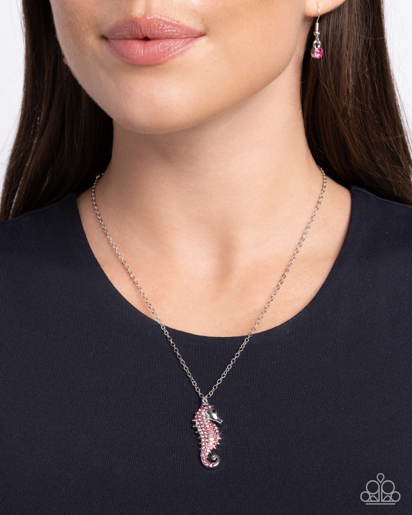 Seahorse Sailor - Pink necklace