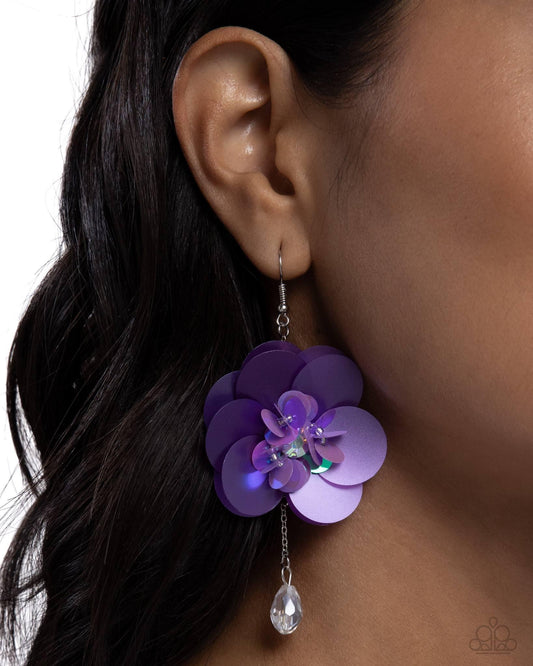 Oversized Opulence - Purple earrings