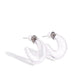 Clear Charm - White earrings