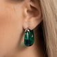 Clear Charm - Green earrings