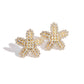 Starfish Serenade gold earrings  -clip on