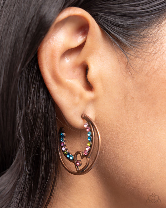 Sympathetic Sweetheart - Copper earrings