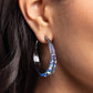 Embedded Edge - Blue earrings