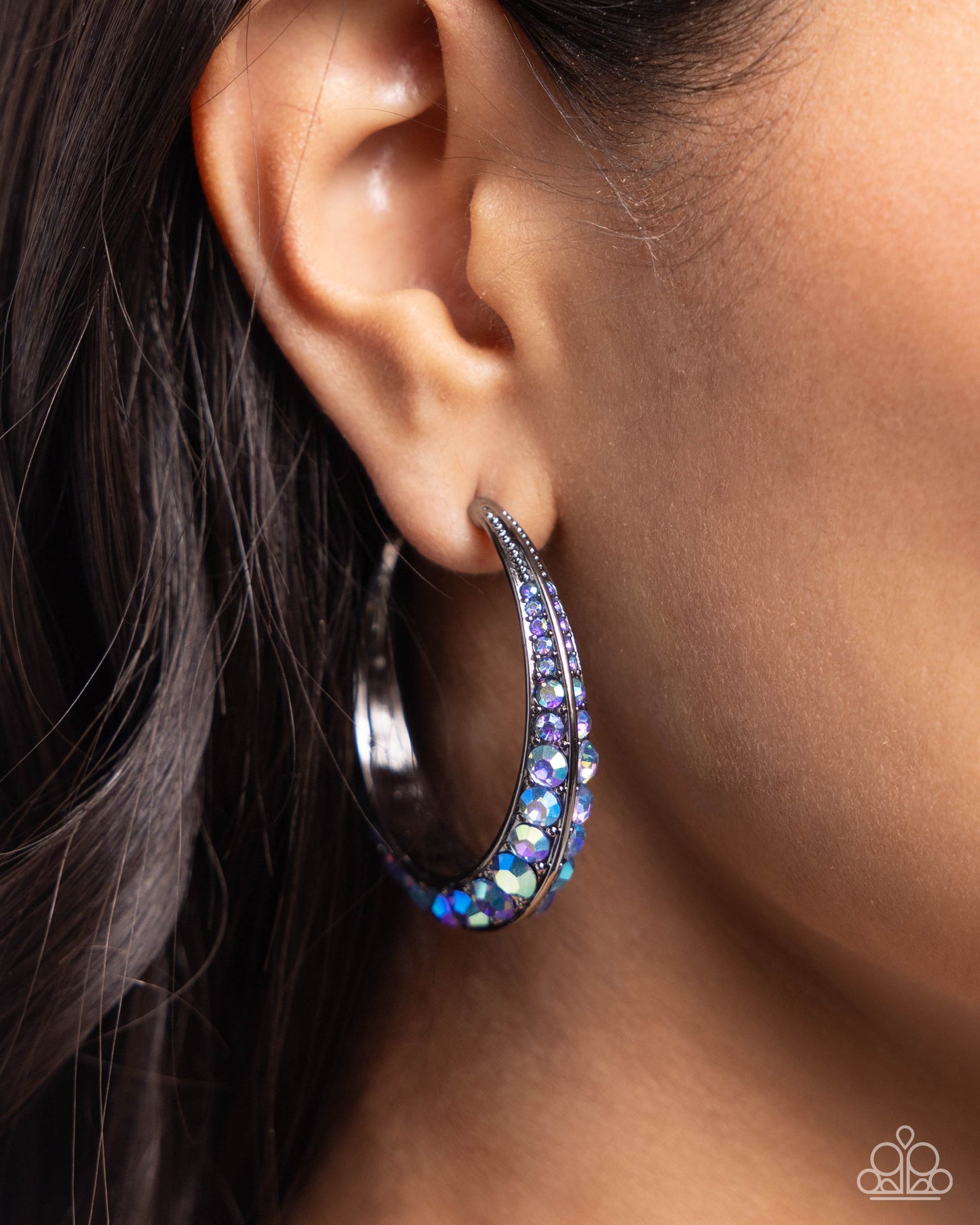 Embedded Edge - Blue earrings