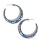 Embedded Edge - Blue earrings