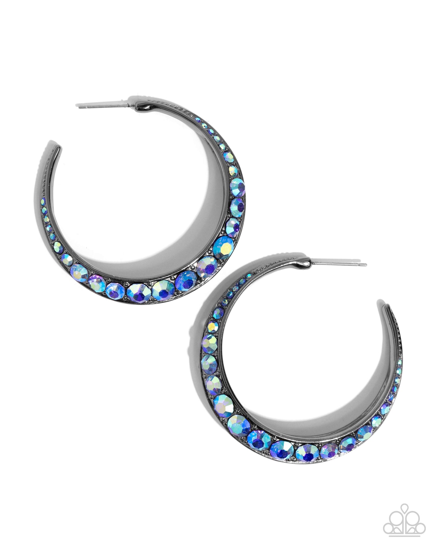 Embedded Edge - Blue earrings