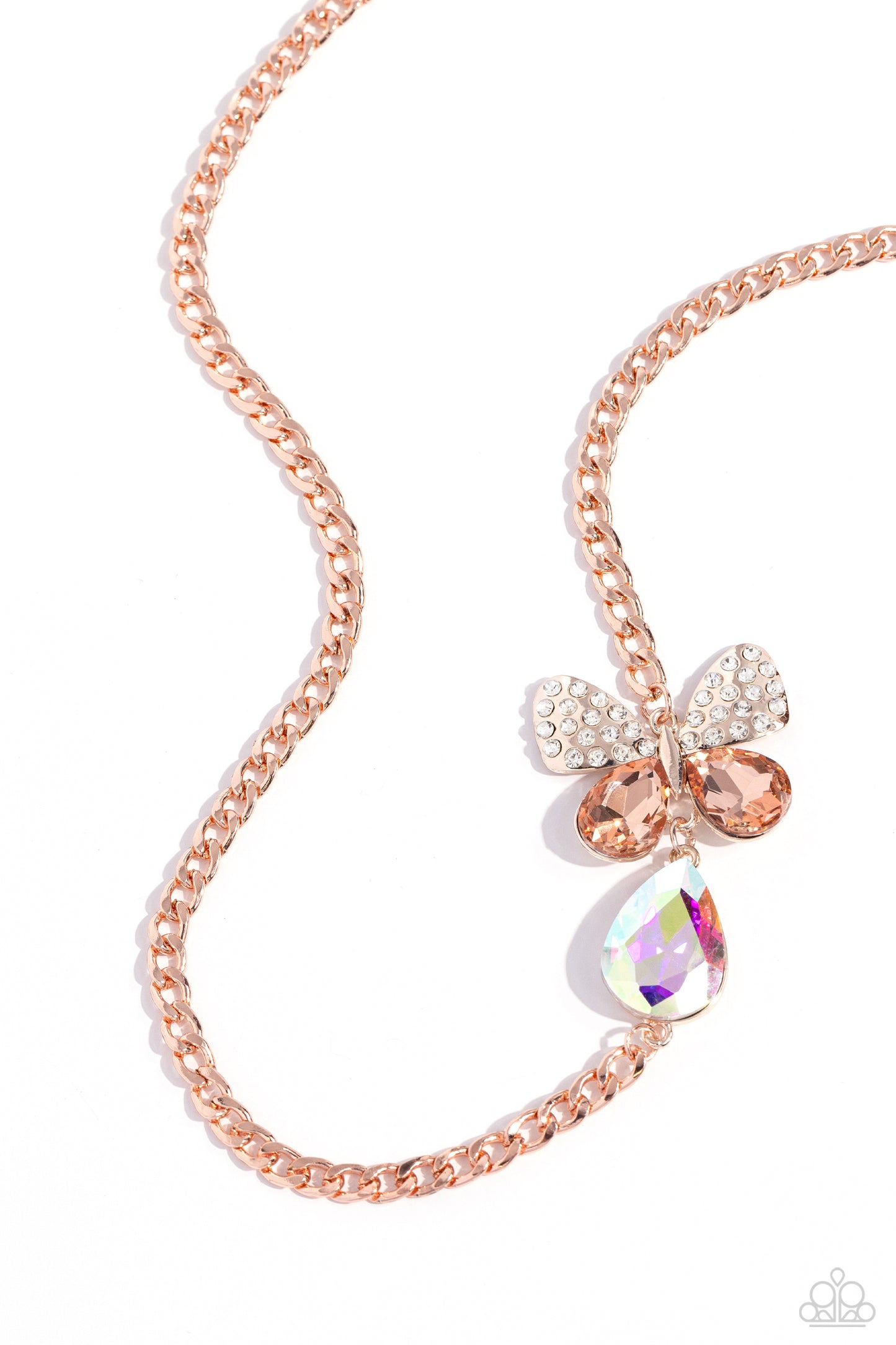 Fluttering Finesse - Rose Gold necklace