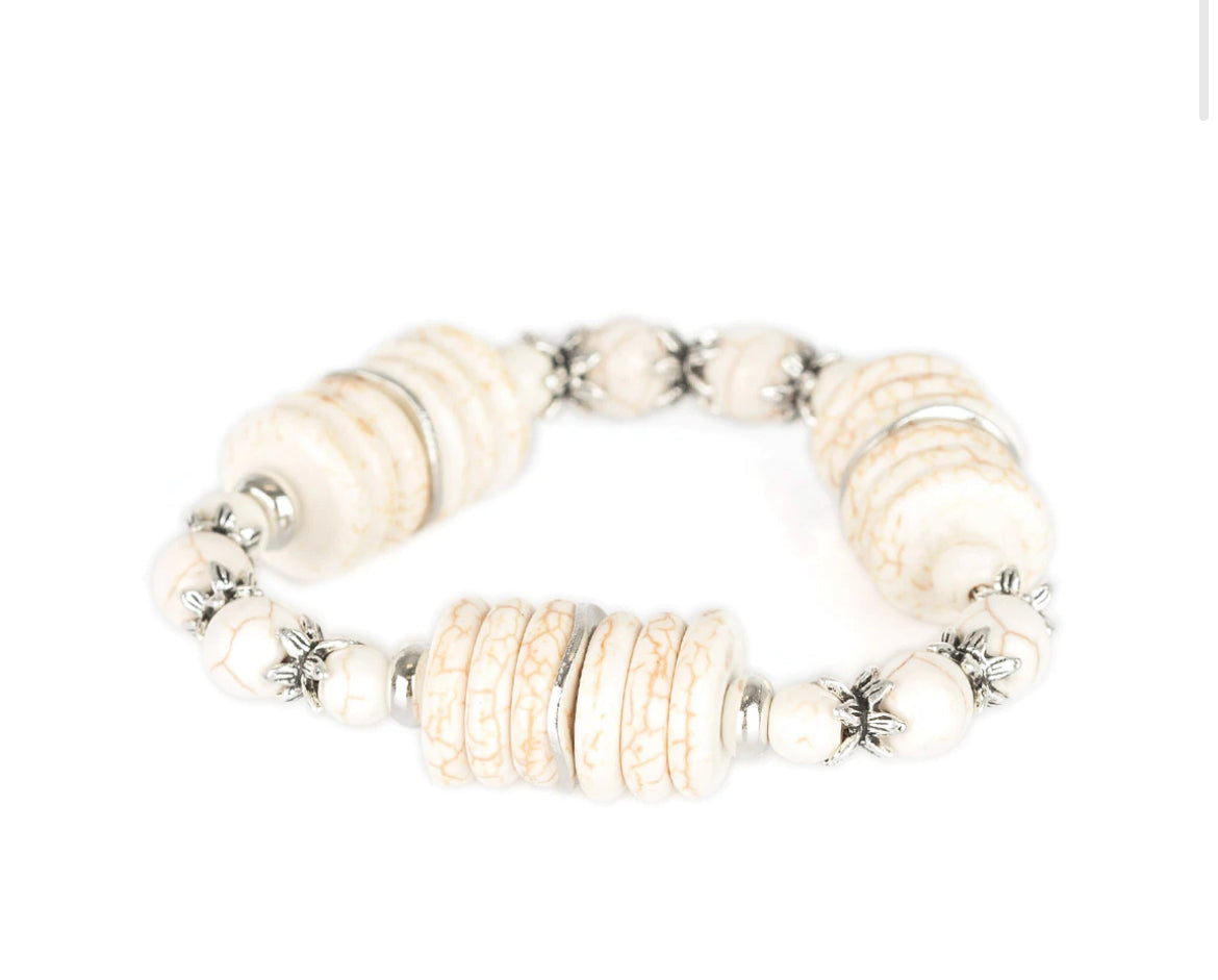 Sagebrush Serenade - White Bracelet