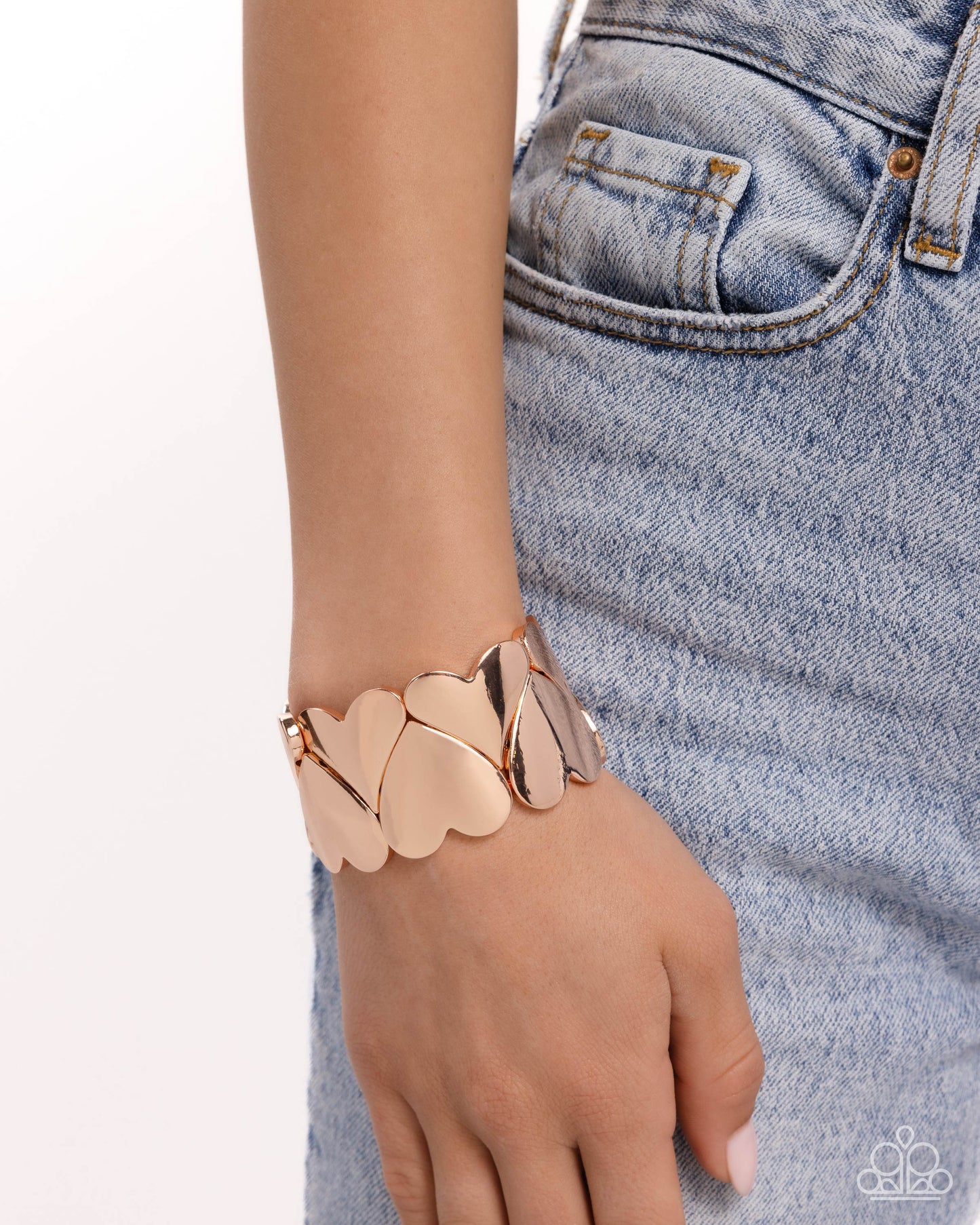 Sweetheart Setting - Rose Gold bracelet