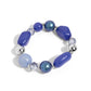 Beaded Blessing - Blue necklace and bracelet set it up with Lola