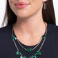 Confident Cascade green necklace