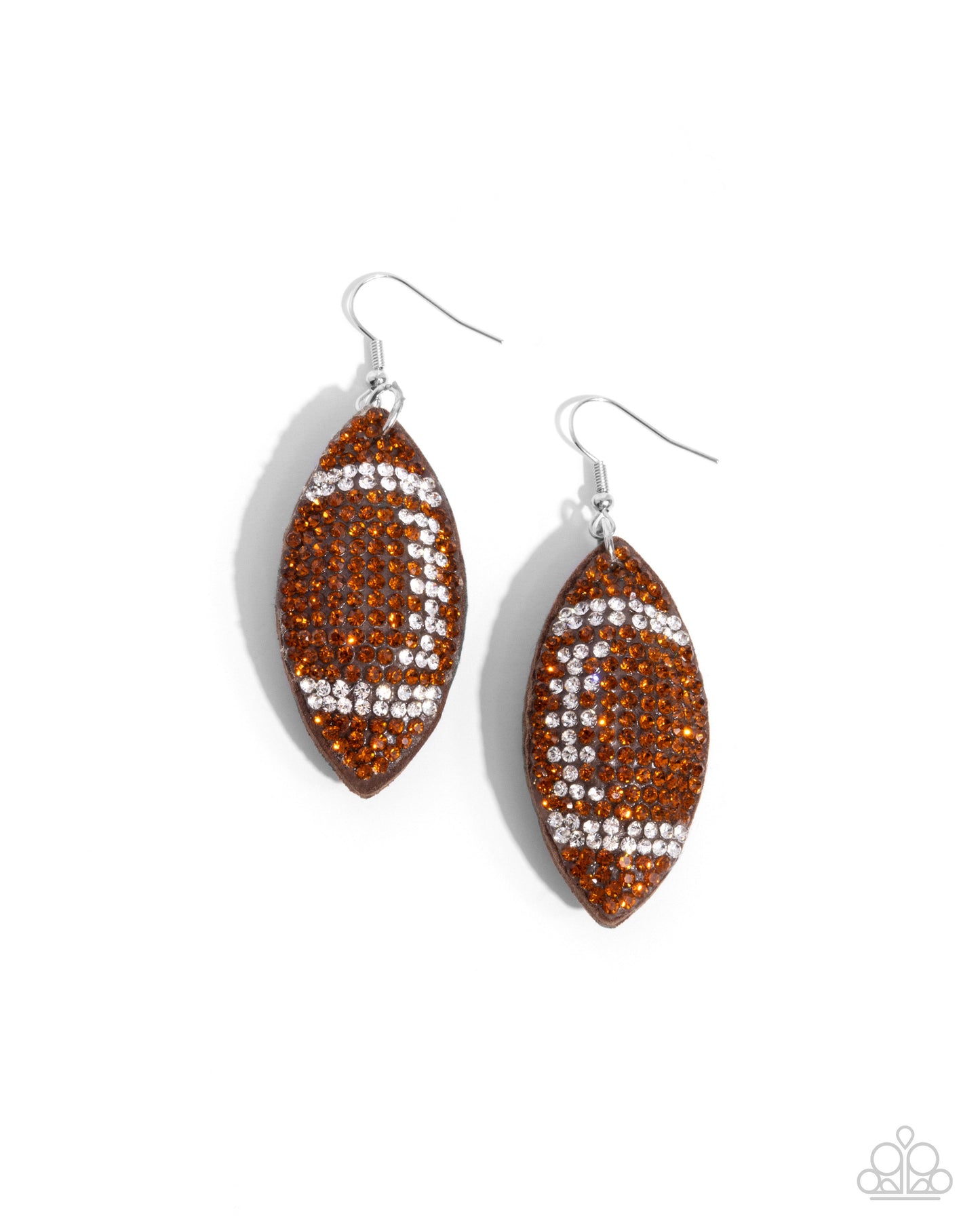 Thrilling Touchdown - Brown earrings- (Max 3 per order).