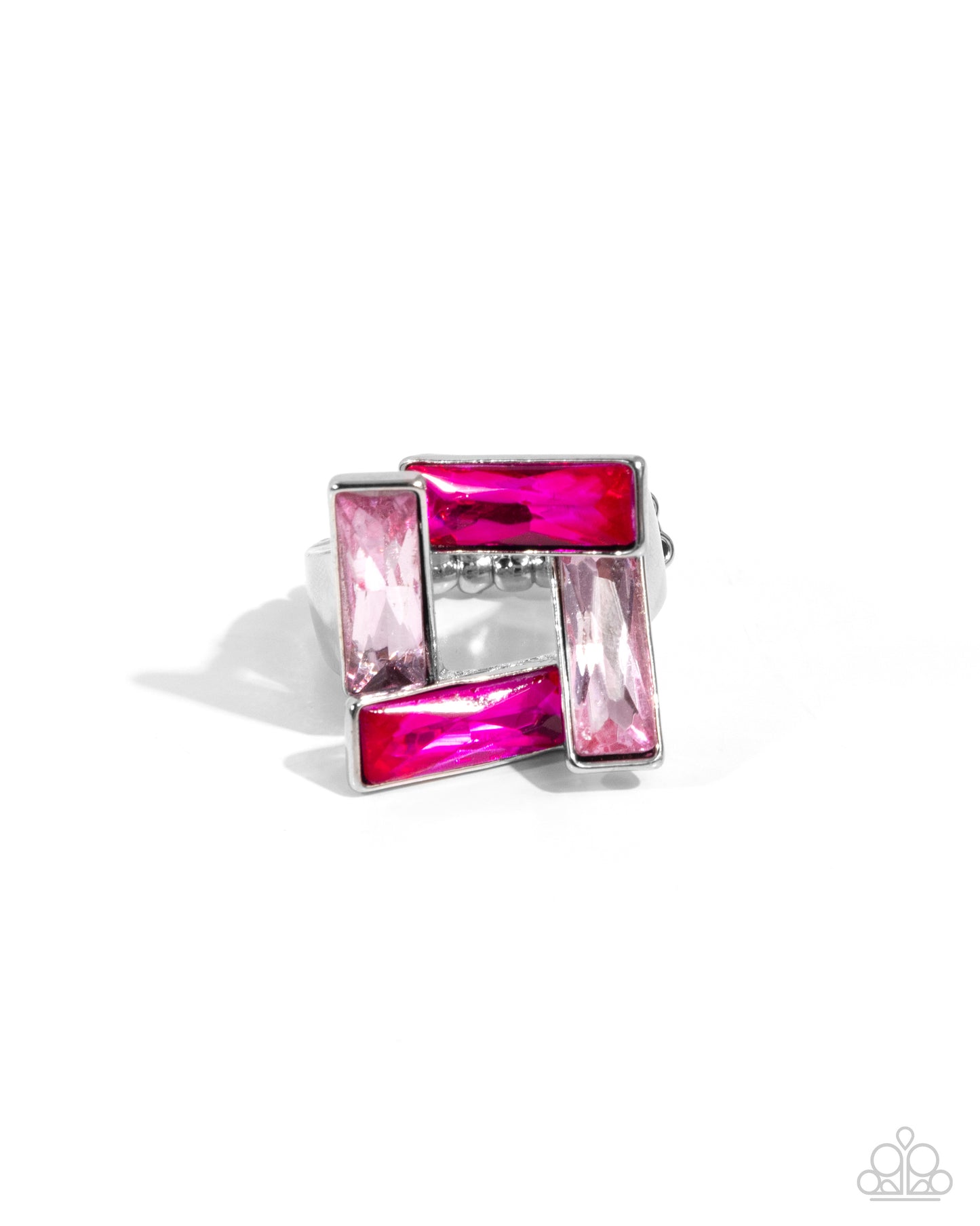 Sinuous Square - Pink ring -(2 per order)