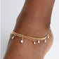 WATER YOU WAITING FOR? - GOLD AND WHITE PEARL GEM ANKLET