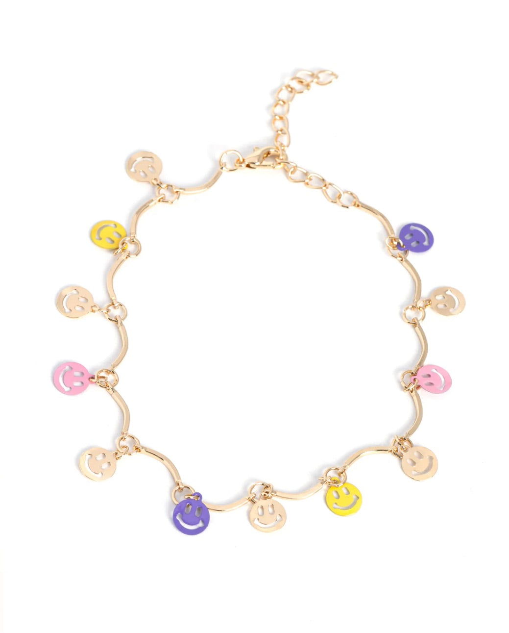 SMILEY SENSATION - GOLD SMILEY FACE ANKLET