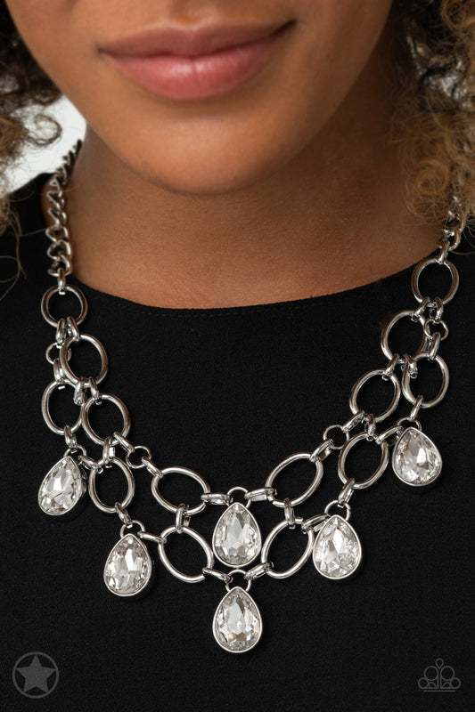 Show-Stopping Shimmer - White necklace Blockbuster