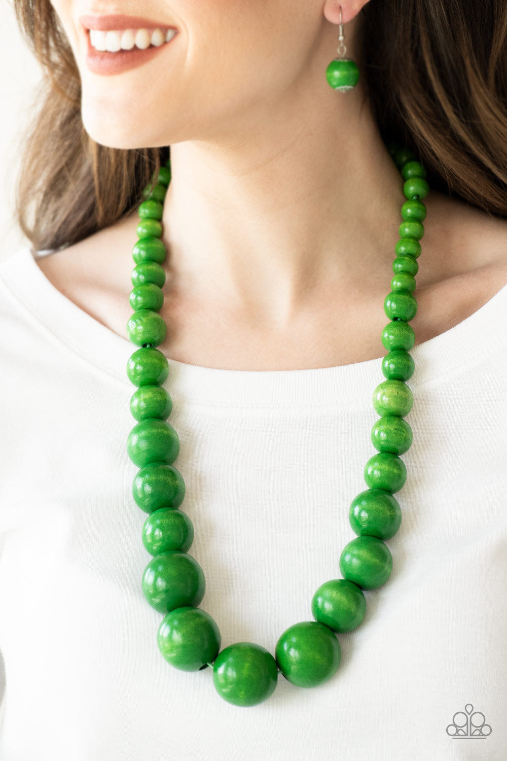 Effortlessly Everglades - Green necklace