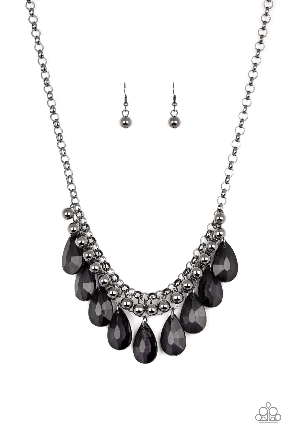 Fashionista Flair - Black necklace-Vintage