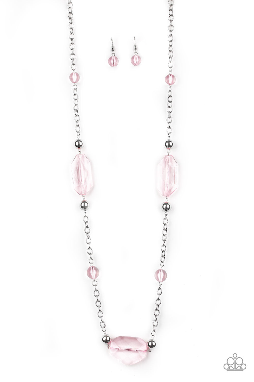 Crystal Charm - Pink necklace-Vintage