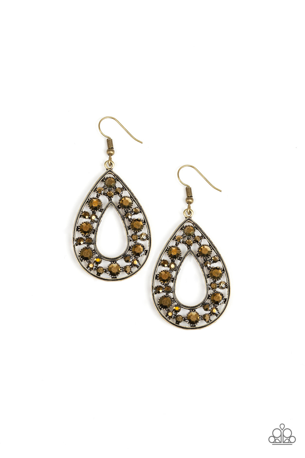 Midnight Magic - Brass earrings