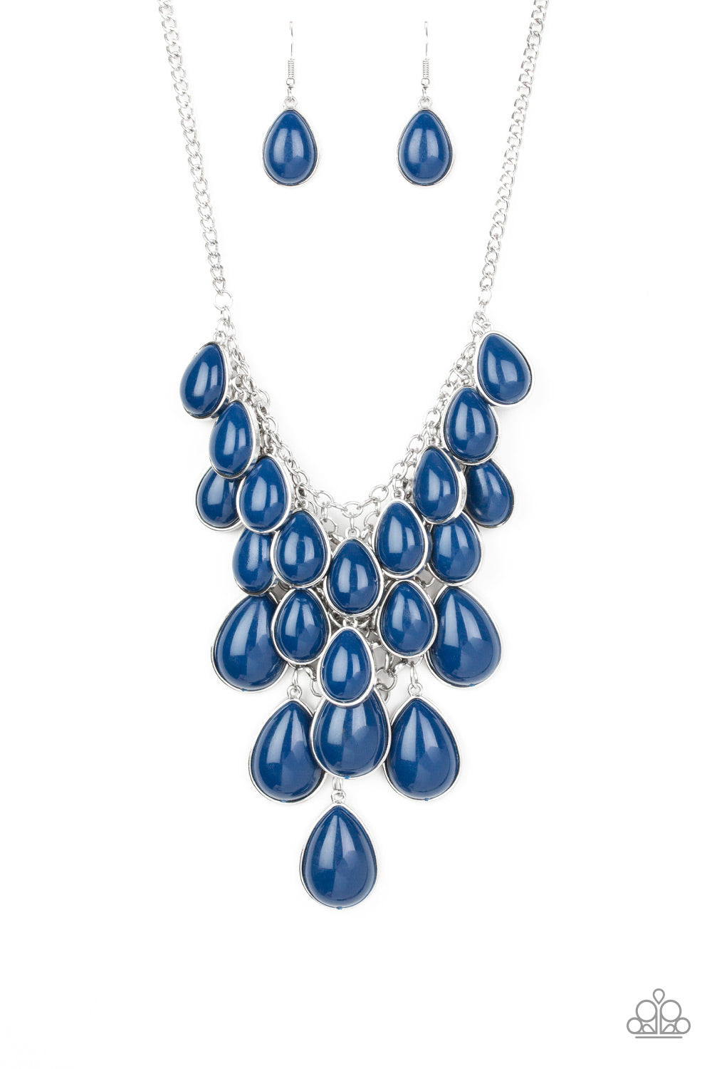 Shop Til You TEARDROP - Blue necklace-Vintage