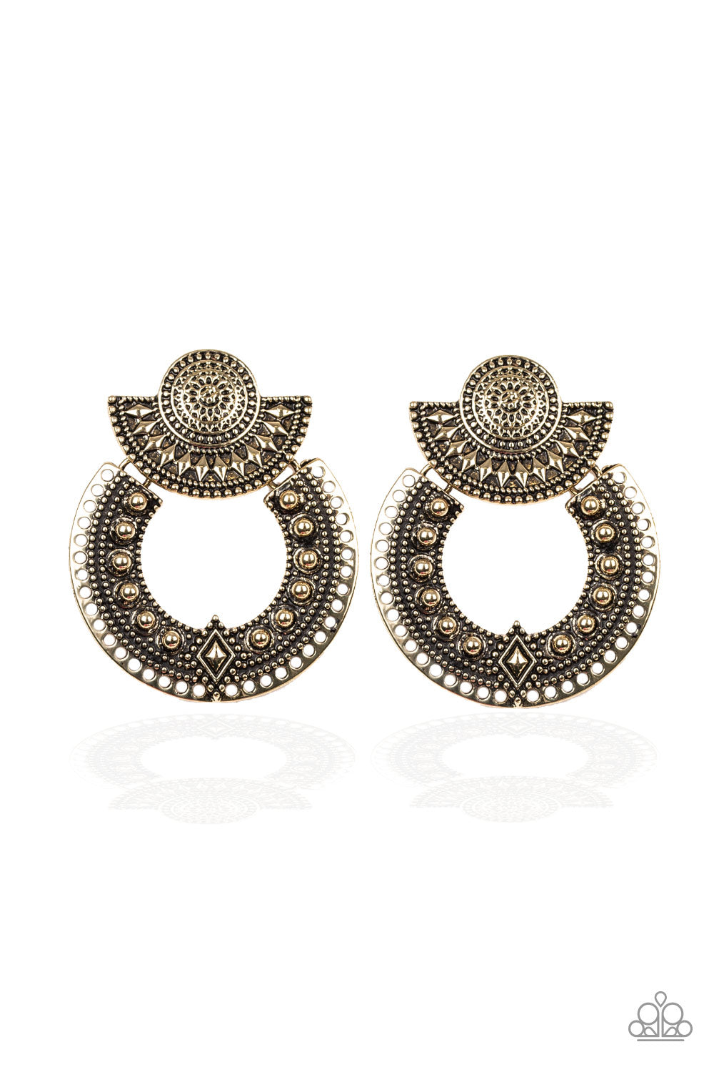 Texture Takeover - Brass earrings