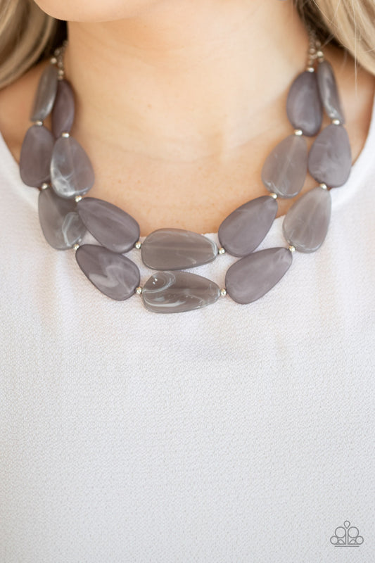 Colorfully Calming - Silver necklace