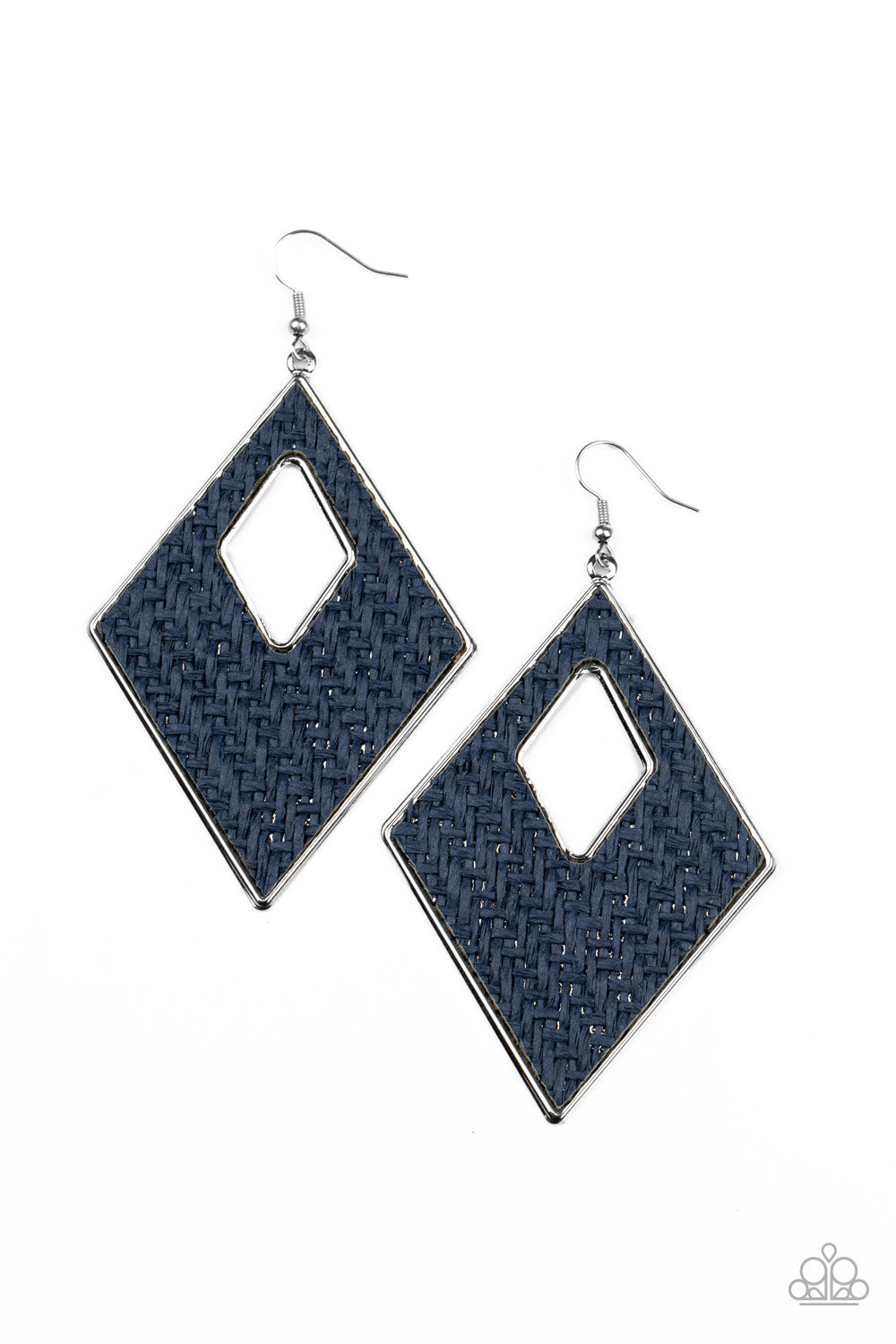 Woven Wanderer - Blue earrings