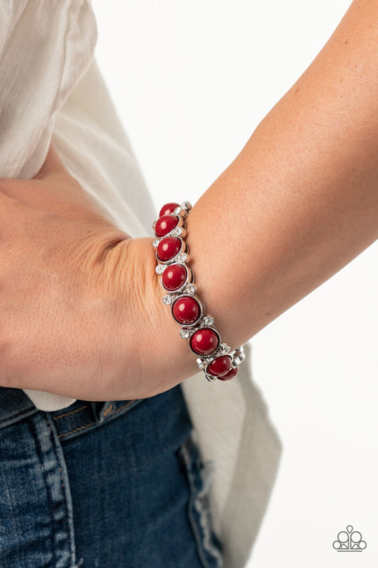 Flamboyantly Fruity - Red bracelet