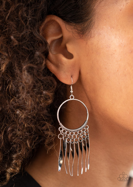 Let GRIT Be! - Silver earrings-Vintage