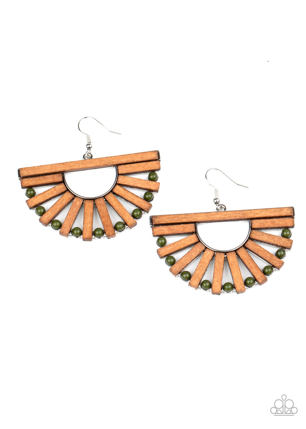 Wooden Wonderland - Green earrings