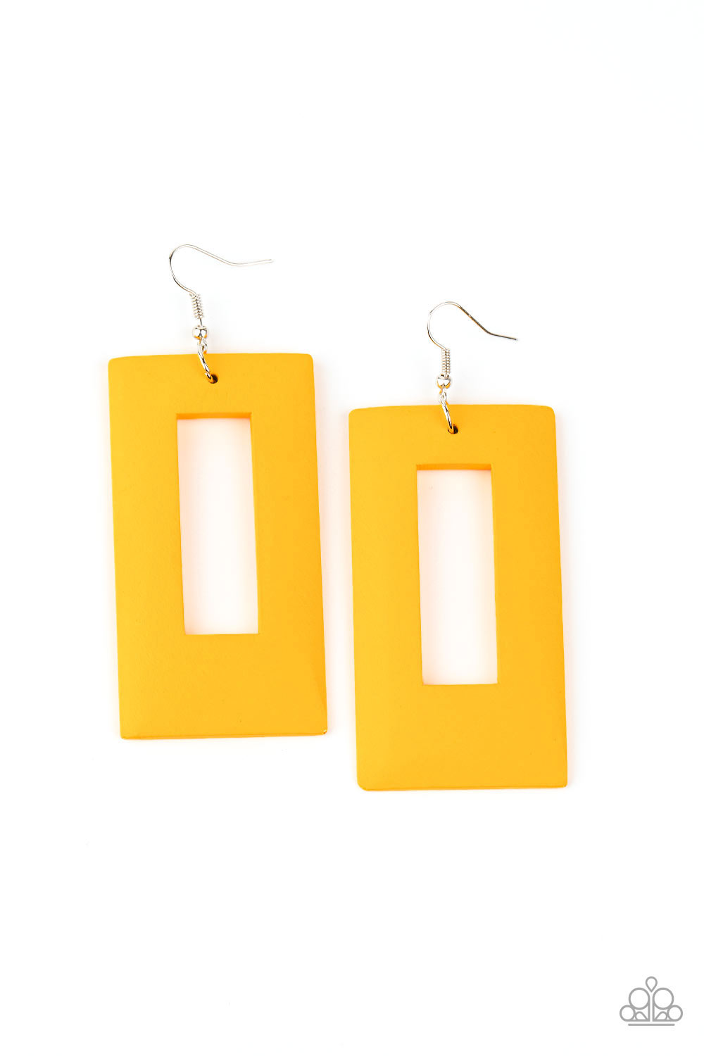 Totally Framed - Yellow earrings-Vintage