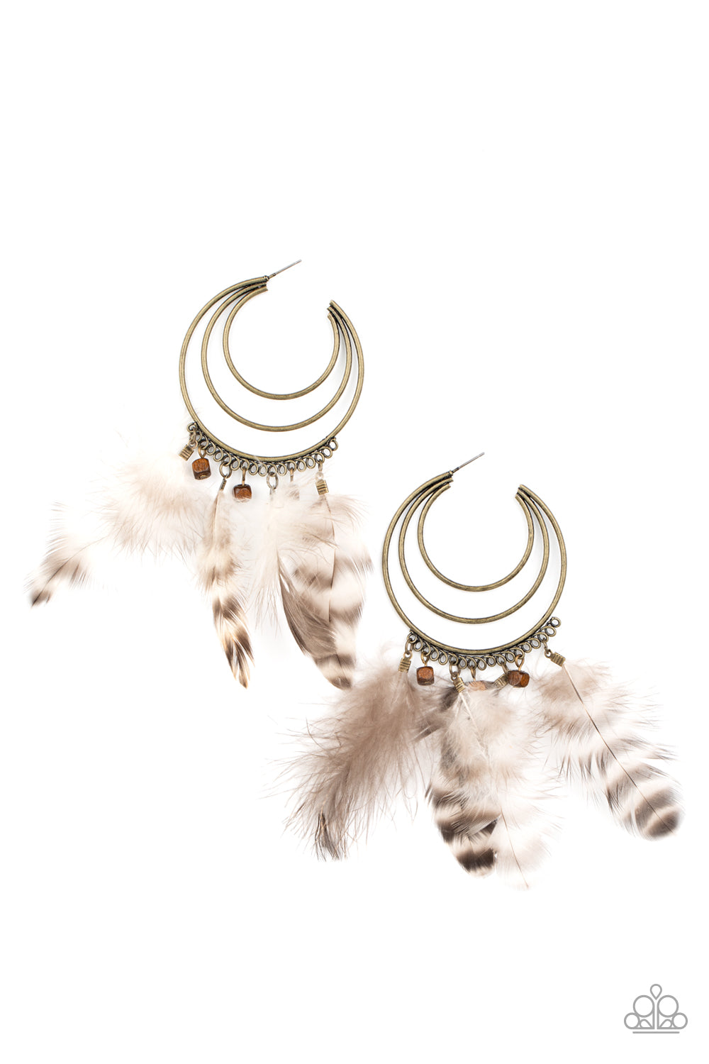 Freely Free Bird - Brass earrings