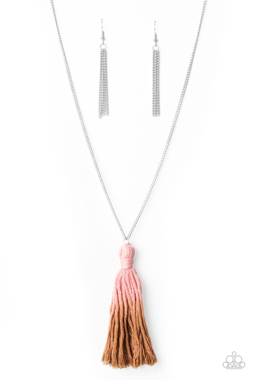 Totally Tasseled - Pink necklace