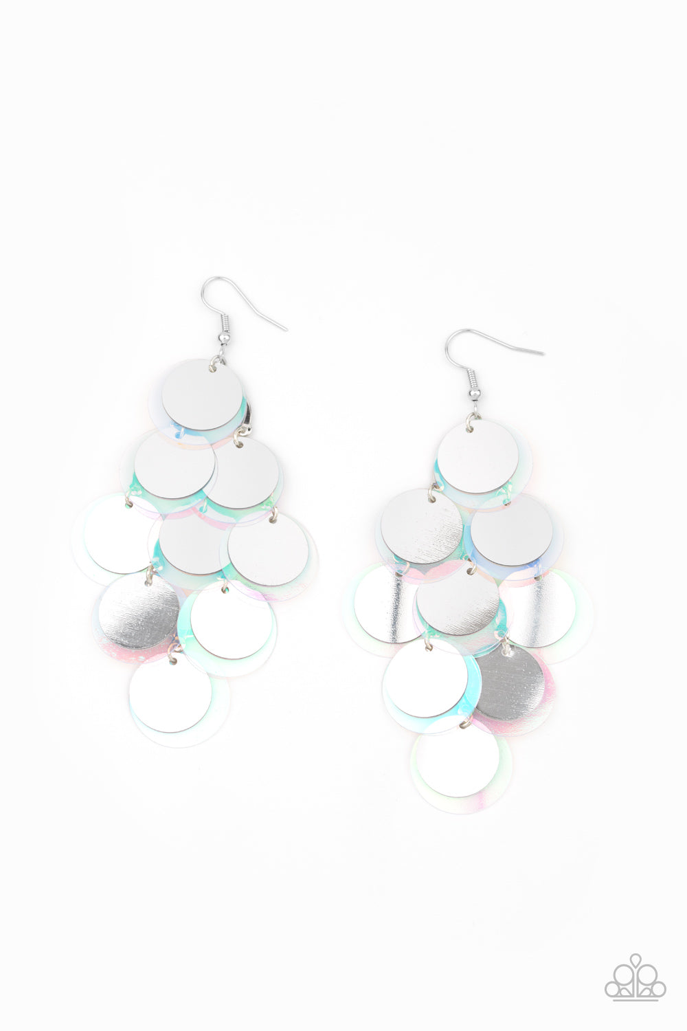 Sequin Seeker - Silver earrings