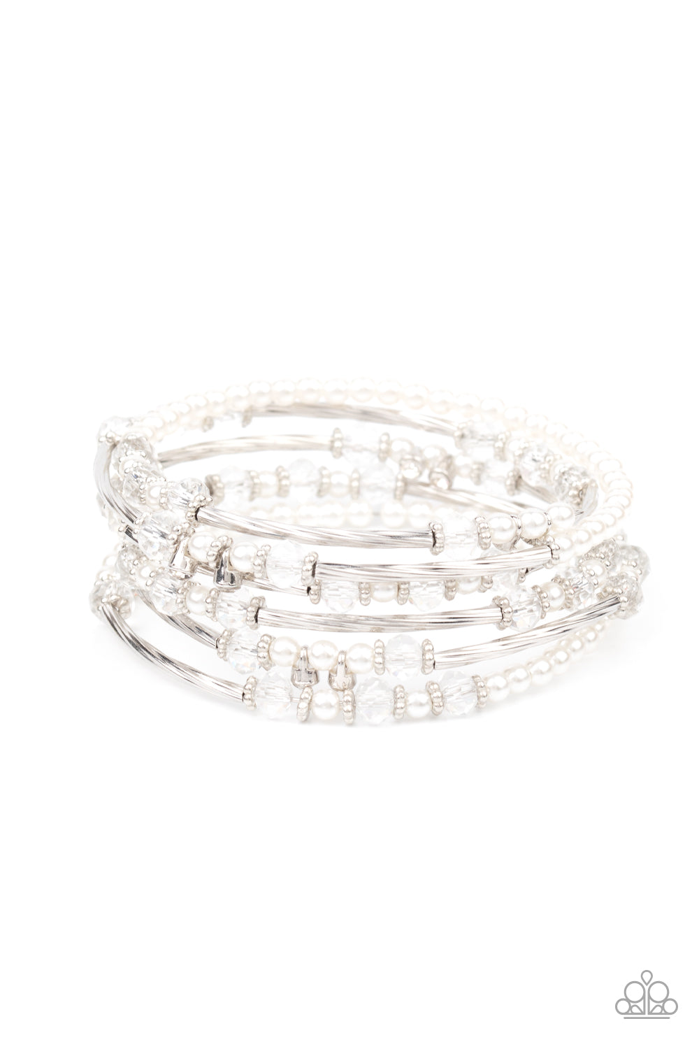 Head-Turning Twinkle - White bracelet