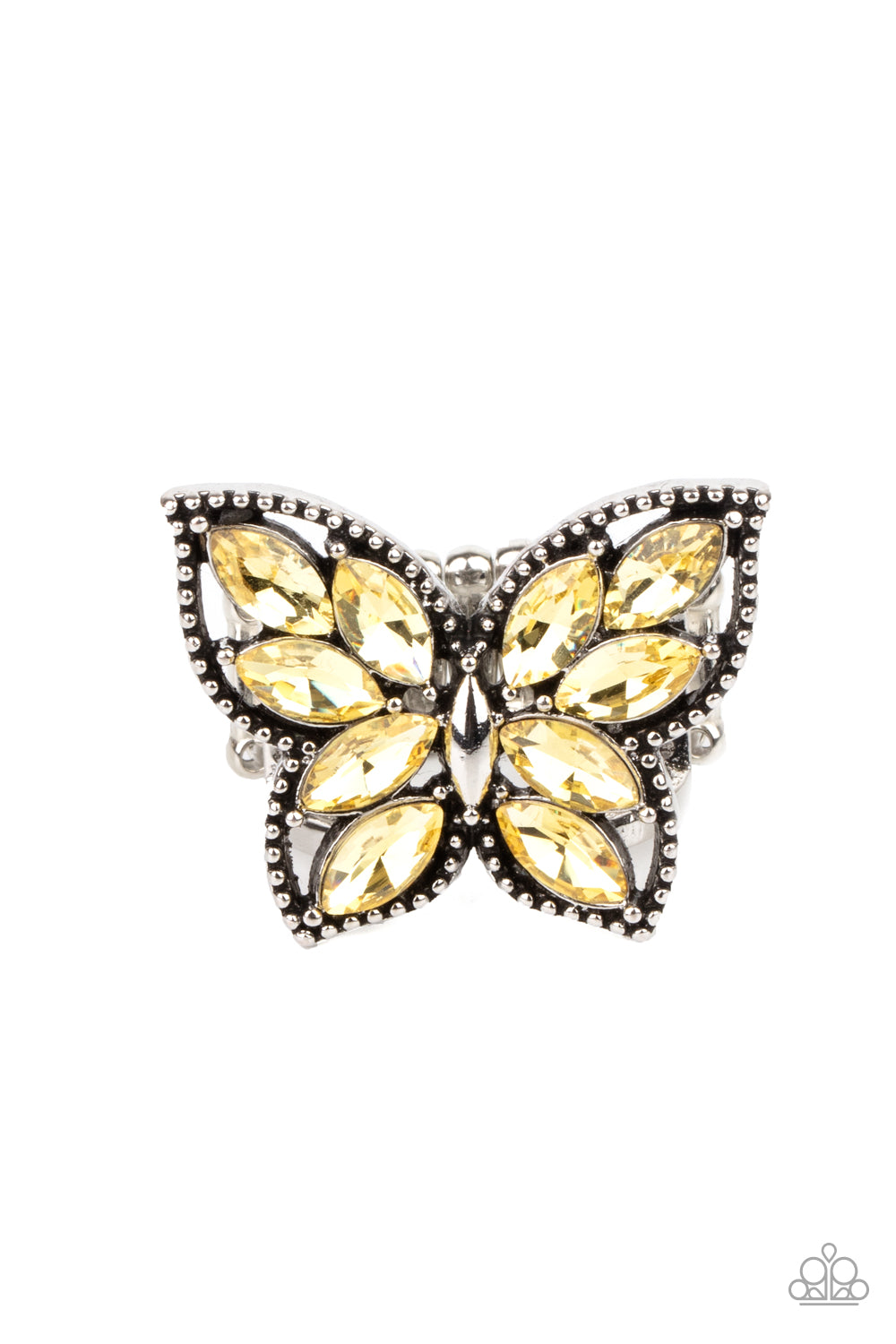 Fluttering Fashionista - Yellow ring