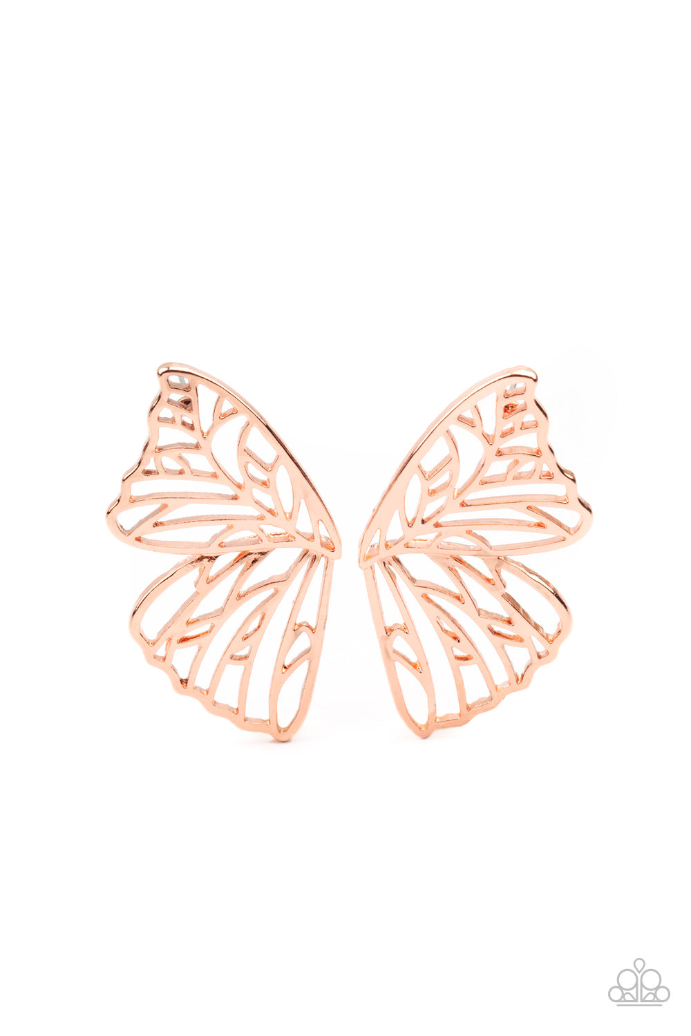 Butterfly Frills - Copper earrings