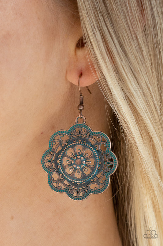 Western Mandalas - Copper earrings