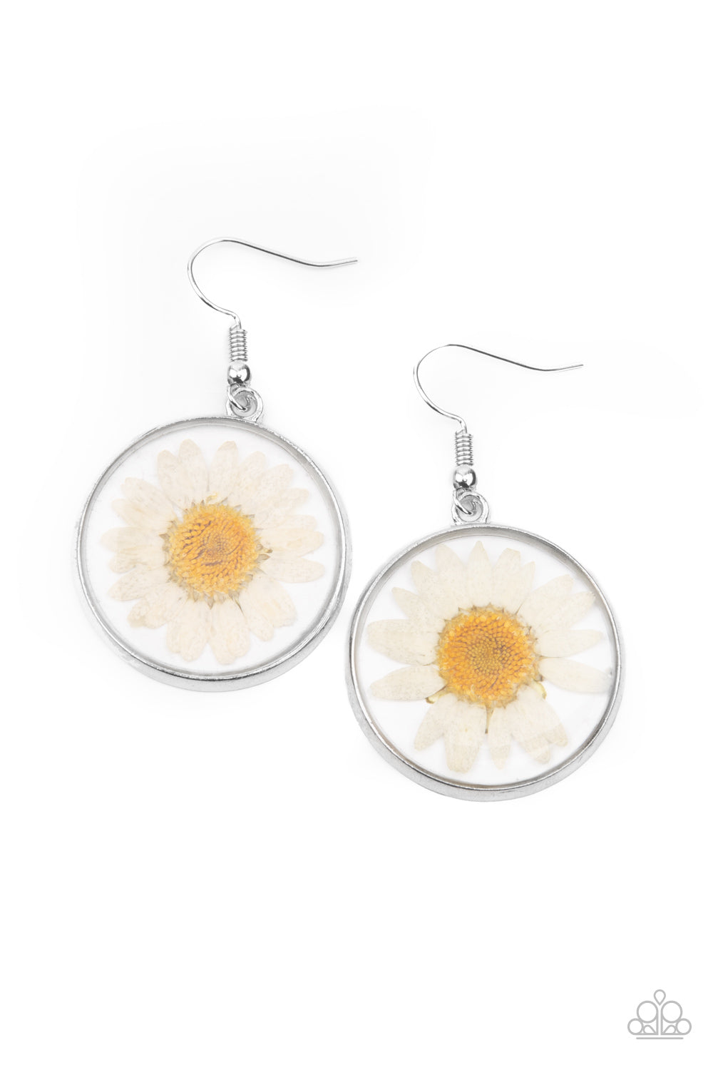 Forever Florals - White earrings